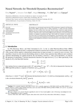 Neural Networks for Threshold Dynamics Reconstruction