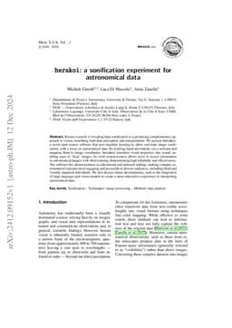 herakoi: a sonification experiment for astronomical data