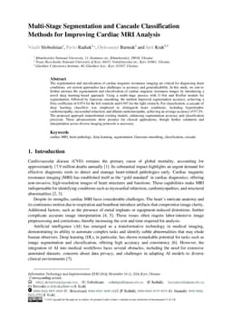 Multi-Stage Segmentation and Cascade Classification Methods for
  Improving Cardiac MRI Analysis