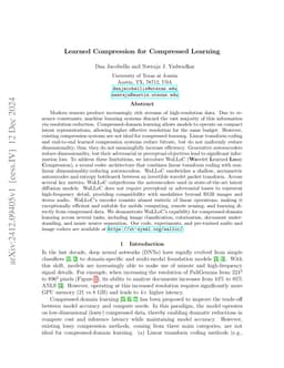 Learned Compression for Compressed Learning