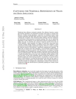 Capturing the Temporal Dependence of Training Data Influence