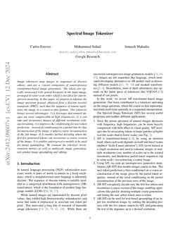 Spectral Image Tokenizer