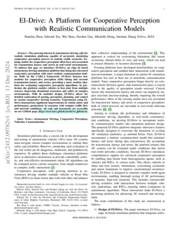 EI-Drive: A Platform for Cooperative Perception with Realistic
  Communication Models