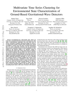 Multivariate Time Series Clustering for Environmental State
  Characterization of Ground-Based Gravitational-Wave Detectors