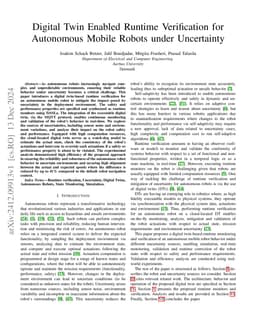 Digital Twin Enabled Runtime Verification for Autonomous Mobile Robots
  under Uncertainty