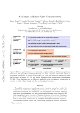 Challenges in Human-Agent Communication