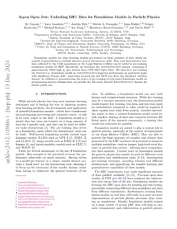 Aspen Open Jets: Unlocking LHC Data for Foundation Models in Particle
  Physics