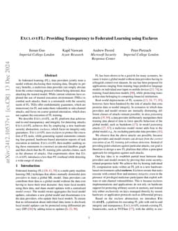ExclaveFL: Providing Transparency to Federated Learning using Exclaves