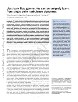 Upstream flow geometries can be uniquely learnt from single-point
  turbulence signatures