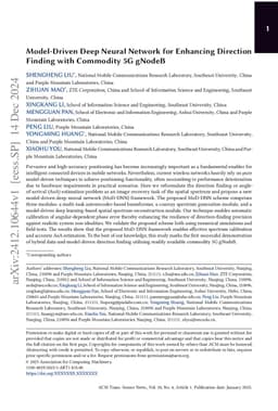 Model-driven deep neural network for enhanced direction finding with
  commodity 5G gNodeB
