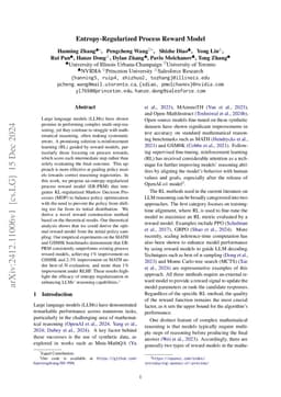 Entropy-Regularized Process Reward Model