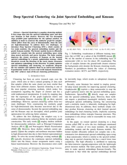Deep Spectral Clustering via Joint Spectral Embedding and Kmeans