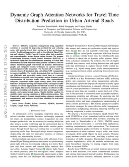 Dynamic Graph Attention Networks for Travel Time Distribution Prediction
  in Urban Arterial Roads