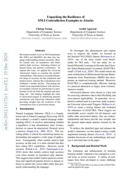 Unpacking the Resilience of SNLI Contradiction Examples to Attacks
