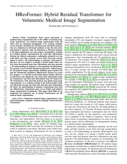 HResFormer: Hybrid Residual Transformer for Volumetric Medical Image
  Segmentation