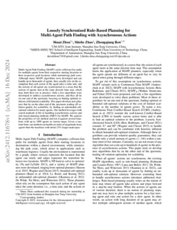 Loosely Synchronized Rule-Based Planning for Multi-Agent Path Finding
  with Asynchronous Actions