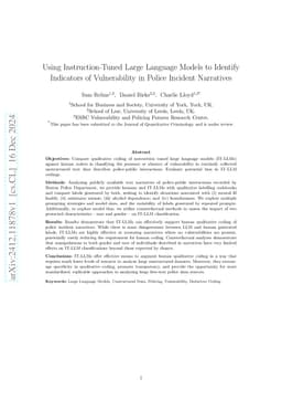 Using Instruction-Tuned Large Language Models to Identify Indicators of
  Vulnerability in Police Incident Narratives