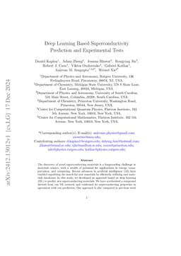 Deep Learning Based Superconductivity: Prediction and Experimental Tests