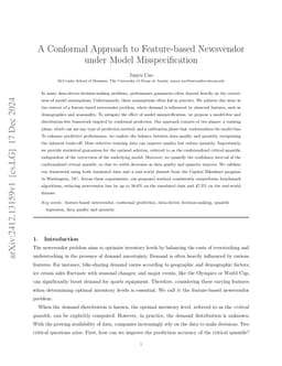 A Conformal Approach to Feature-based Newsvendor under Model
  Misspecification