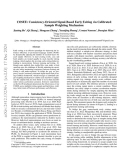 COSEE: Consistency-Oriented Signal-Based Early Exiting via Calibrated
  Sample Weighting Mechanism