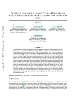 Optimized two-stage AI-based Neural Decoding for Enhanced Visual
  Stimulus Reconstruction from fMRI Data