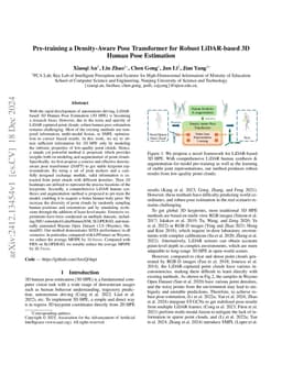 Pre-training a Density-Aware Pose Transformer for Robust LiDAR-based 3D
  Human Pose Estimation