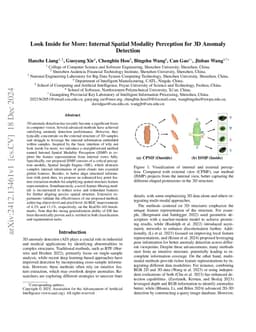 Look Inside for More: Internal Spatial Modality Perception for 3D Anomaly Detection