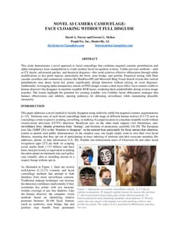 Novel AI Camera Camouflage: Face Cloaking Without Full Disguise