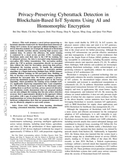 Privacy-Preserving Cyberattack Detection in Blockchain-Based IoT Systems
  Using AI and Homomorphic Encryption
