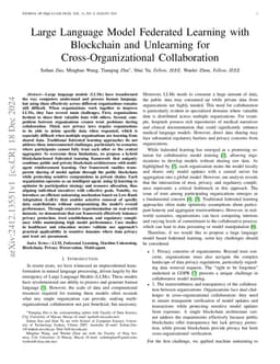 Large Language Model Federated Learning with Blockchain and Unlearning
  for Cross-Organizational Collaboration