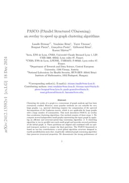 PASCO (PArallel Structured COarsening): an overlay to speed up graph
  clustering algorithms