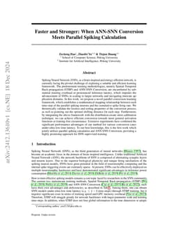 Faster and Stronger: When ANN-SNN Conversion Meets Parallel Spiking
  Calculation