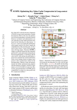 SCOPE: Optimizing Key-Value Cache Compression in Long-context Generation