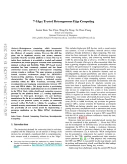 T-Edge: Trusted Heterogeneous Edge Computing