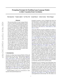 Prompting Strategies for Enabling Large Language Models to Infer
  Causation from Correlation