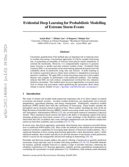 Evidential Deep Learning for Probabilistic Modelling of Extreme Storm
  Events