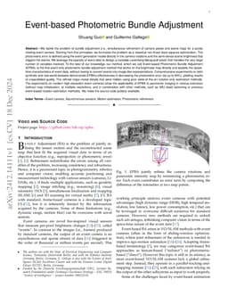 Event-based Photometric Bundle Adjustment