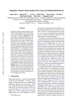 MegaPairs: Massive Data Synthesis For Universal Multimodal Retrieval