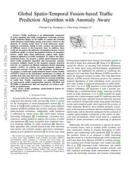 Global Spatio-Temporal Fusion-based Traffic Prediction Algorithm with
  Anomaly Aware
