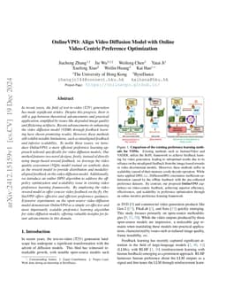 OnlineVPO: Align Video Diffusion Model with Online Video-Centric
  Preference Optimization
