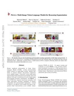 PRIMA: Multi-Image Vision-Language Models for Reasoning Segmentation
