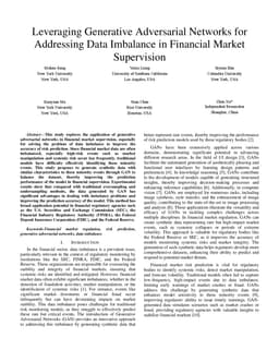 Leveraging Generative Adversarial Networks for Addressing Data Imbalance
  in Financial Market Supervision
