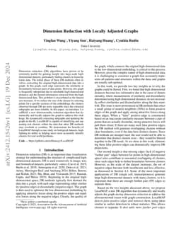 Dimension Reduction with Locally Adjusted Graphs