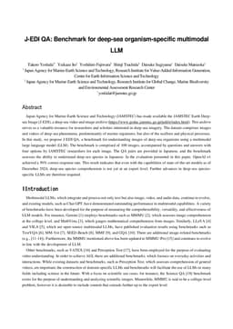 J-EDI QA: Benchmark for deep-sea organism-specific multimodal LLM