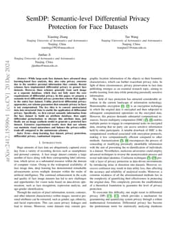 SemDP: Semantic-level Differential Privacy Protection for Face Datasets