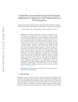 CrackUDA: Incremental Unsupervised Domain Adaptation for Improved Crack
  Segmentation in Civil Structures
