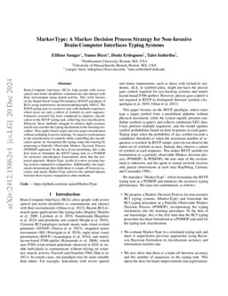 MarkovType: A Markov Decision Process Strategy for Non-Invasive
  Brain-Computer Interfaces Typing Systems