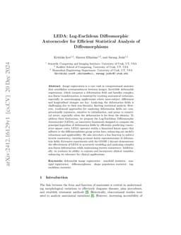 LEDA: Log-Euclidean Diffeomorphic Autoencoder for Efficient Statistical
  Analysis of Diffeomorphism
