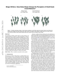 Shape Shifters: Does Body Shape Change the Perception of Small-Scale
  Crowd Motions?
