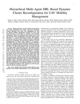 Hierarchical Multi-Agent DRL Based Dynamic Cluster Reconfiguration for
  UAV Mobility Management